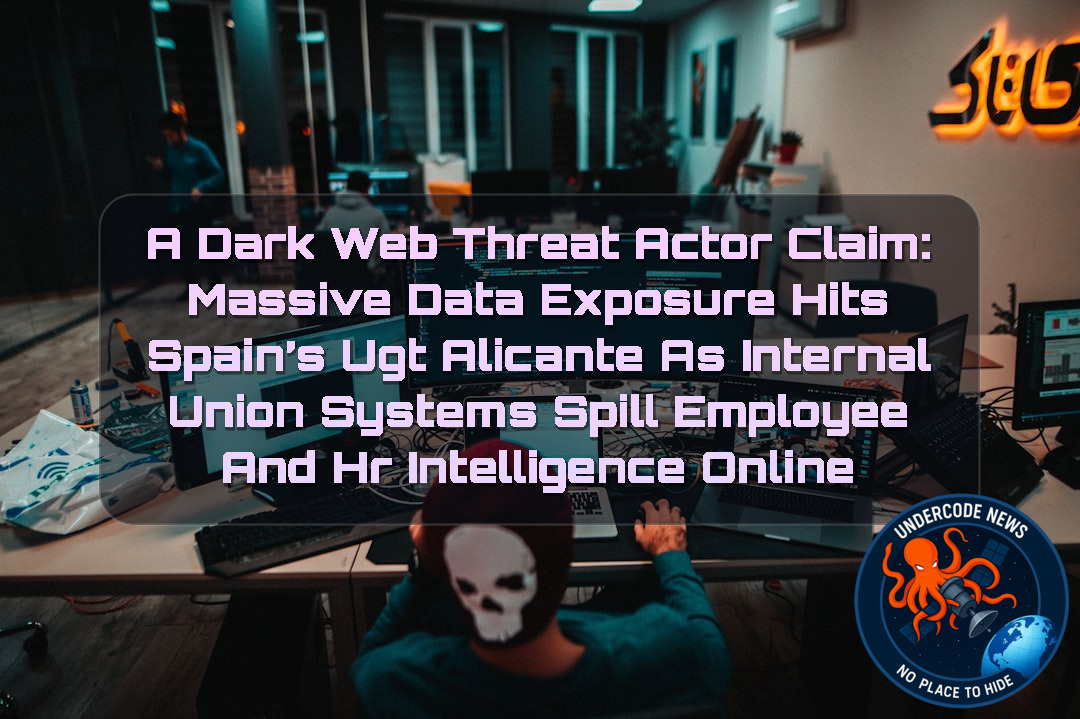 a DarkWeb threat actor Claim: Massive Data Exposure Hits Spain’s UGT Alicante as Internal Union Systems Spill Employee and HR Intelligence Online + Video