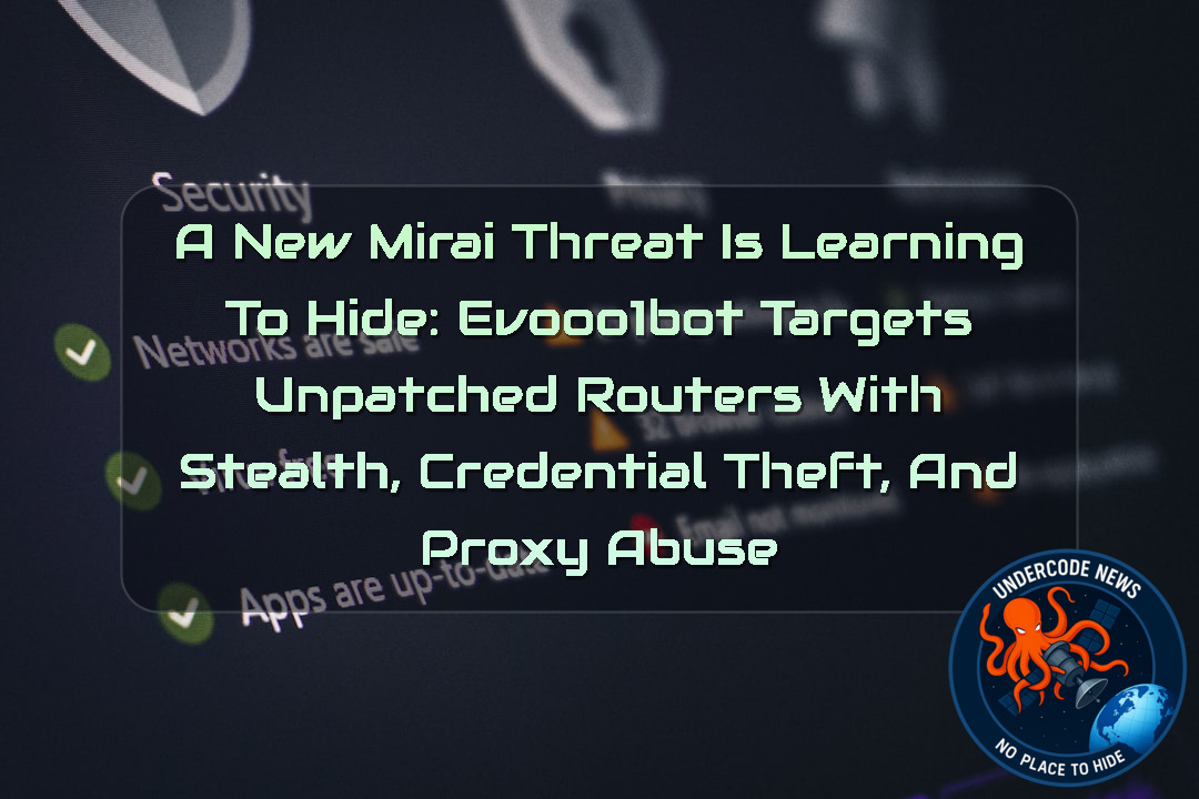 A New Mirai Threat Is Learning to Hide: Evooo1Bot Targets Unpatched Routers With Stealth, Credential Theft, and Proxy Abuse + Video