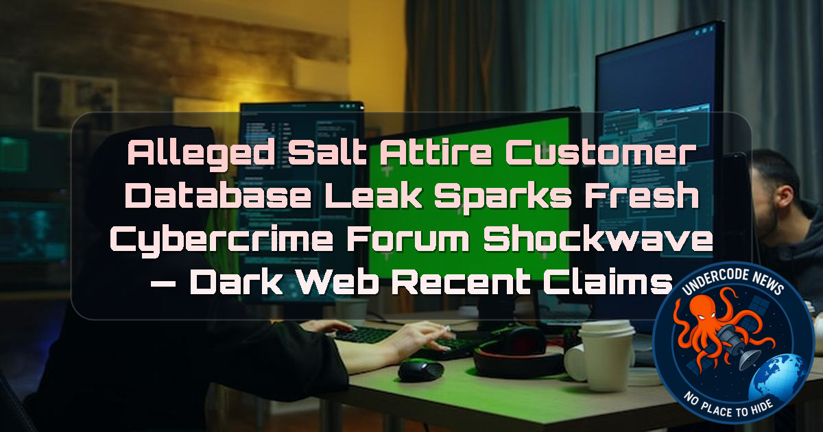 Alleged Salt Attire Customer Database Leak Sparks Fresh Cybercrime Forum Shockwave — Dark Web recent claims + Video