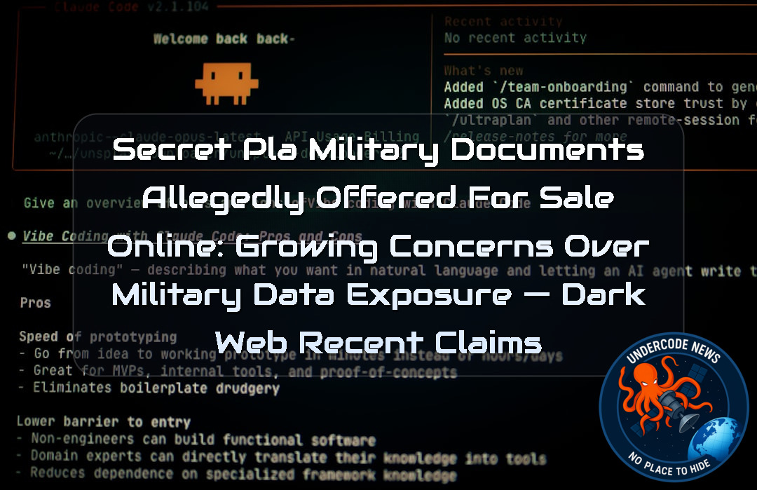 Secret PLA Military Documents Allegedly Offered for Sale Online: Growing Concerns Over Military Data Exposure — Dark Web Recent Claims + Video