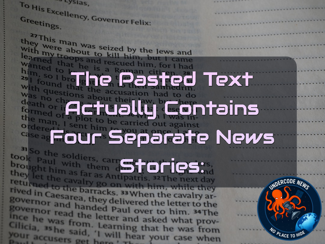 The pasted text actually contains four separate news stories: