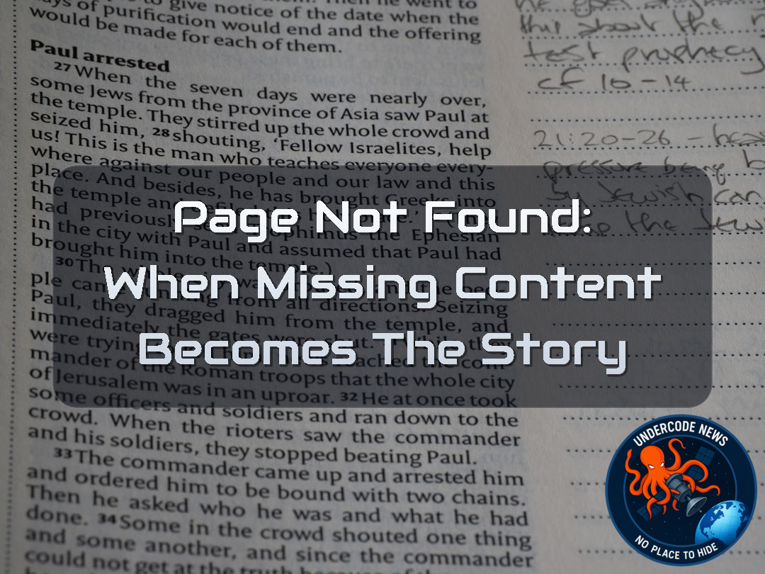 Page Not Found: When Missing Content Becomes the Story + Video