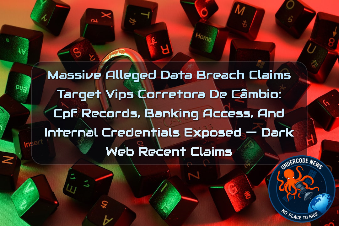 Massive Alleged Data Breach Claims Target VIPS Corretora de Câmbio: CPF Records, Banking Access, and Internal Credentials Exposed — Dark Web recent claims + Video