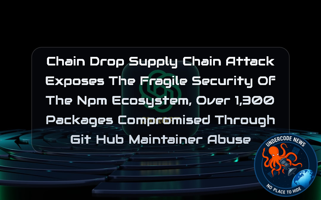 ChainDrop Supply Chain Attack Exposes the Fragile Security of the npm Ecosystem, Over 1,300 Packages Compromised Through GitHub Maintainer Abuse + Video