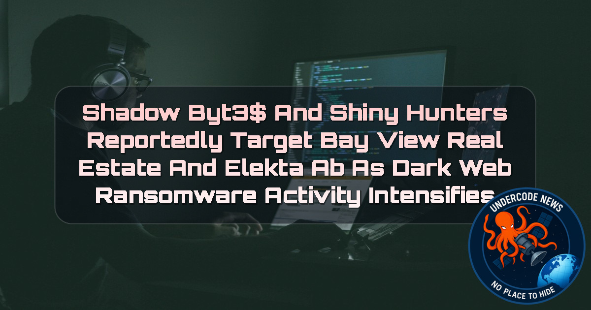 ShadowByt3$ and ShinyHunters Reportedly Target BayView Real Estate and Elekta AB as Dark Web Ransomware Activity Intensifies + Video