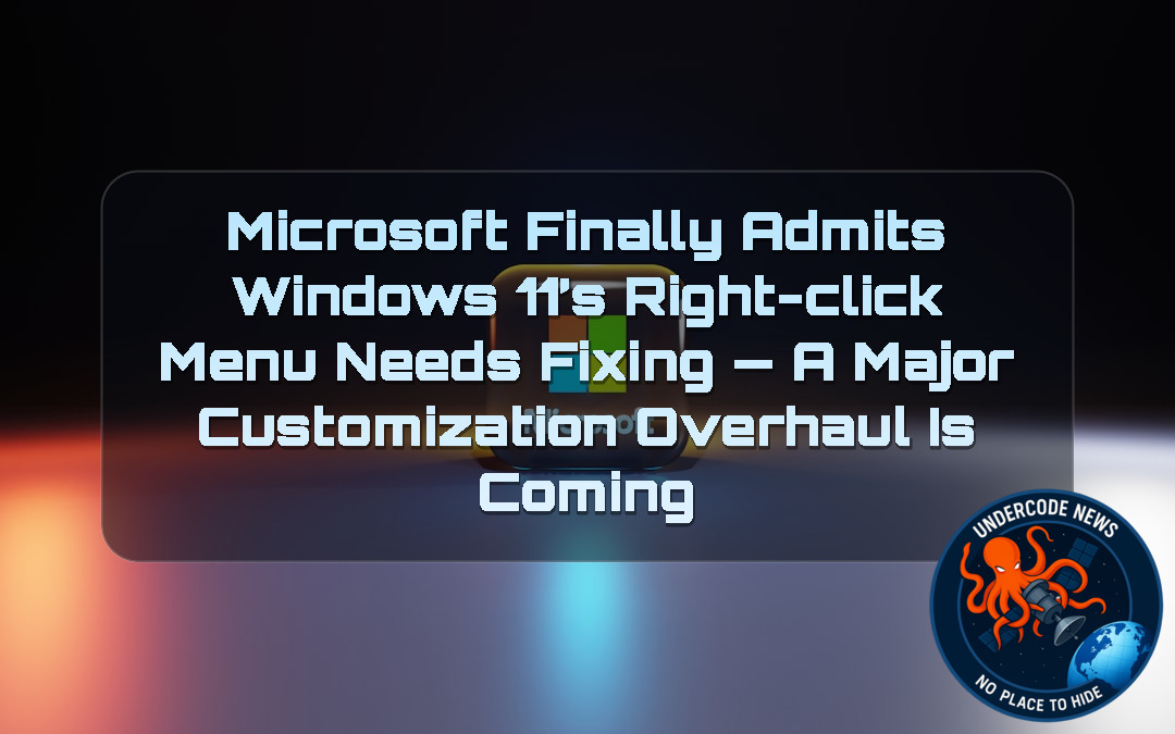 Microsoft Finally Admits Windows 11’s Right-Click Menu Needs Fixing — A Major Customization Overhaul Is Coming + Video
