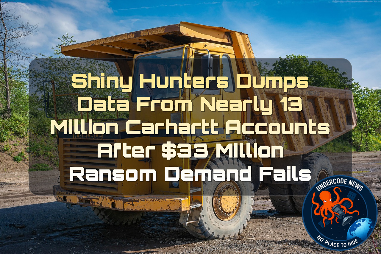 ShinyHunters Dumps Data From Nearly 13 Million Carhartt Accounts After 3 Million Ransom Demand Fails