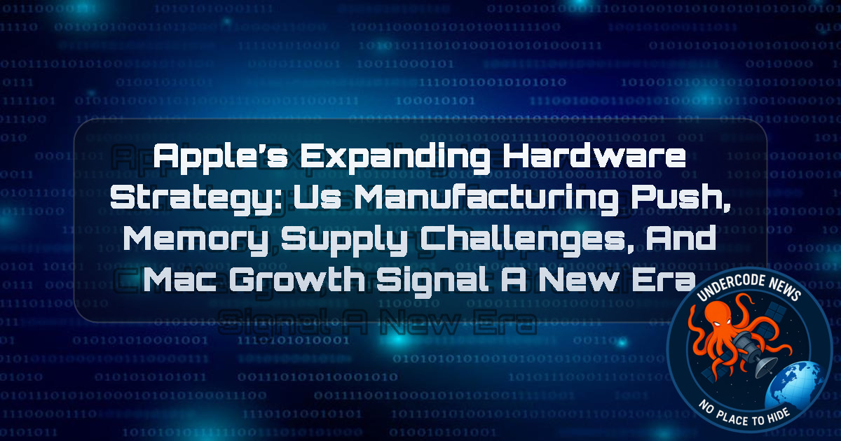 Apple’s Expanding Hardware Strategy: US Manufacturing Push, Memory Supply Challenges, and Mac Growth Signal a New Era + Video