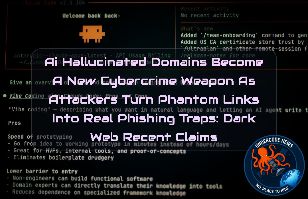 AI Hallucinated Domains Become a New Cybercrime Weapon as Attackers Turn Phantom Links Into Real Phishing Traps: Dark Web Recent Claims + Video