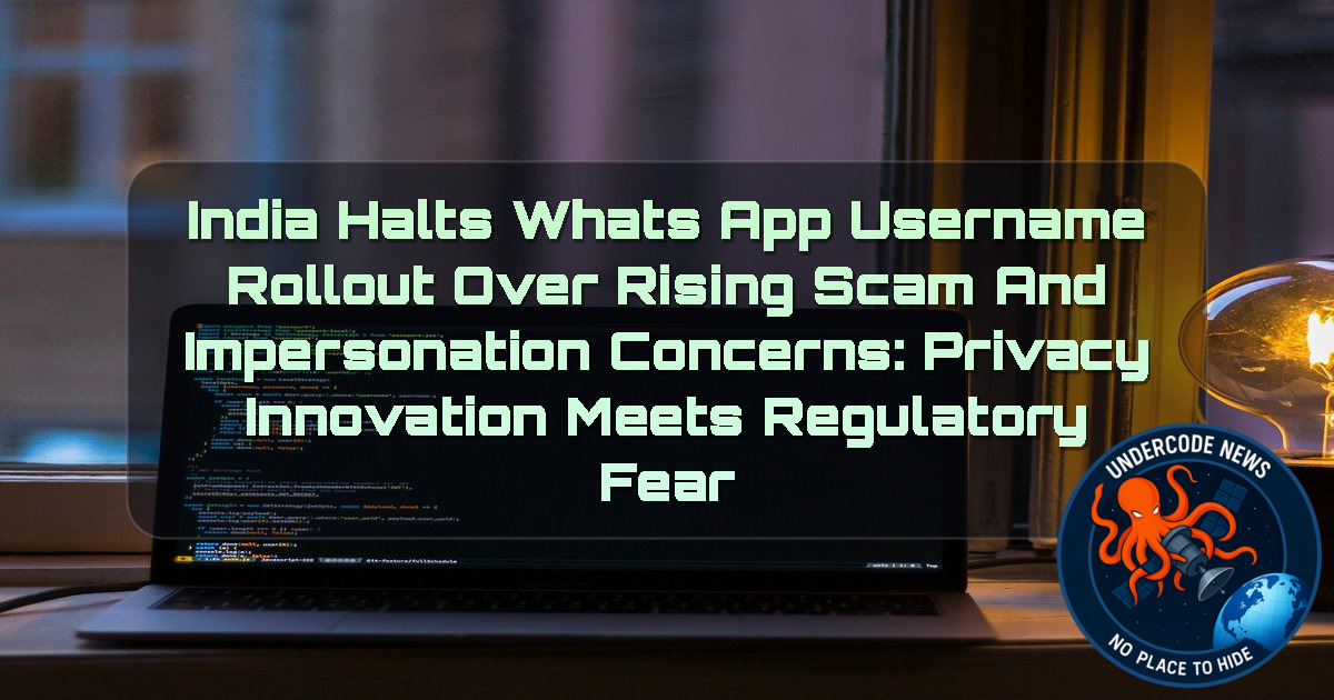 India Halts WhatsApp Username Rollout Over Rising Scam and Impersonation Concerns: Privacy Innovation Meets Regulatory Fear + Video