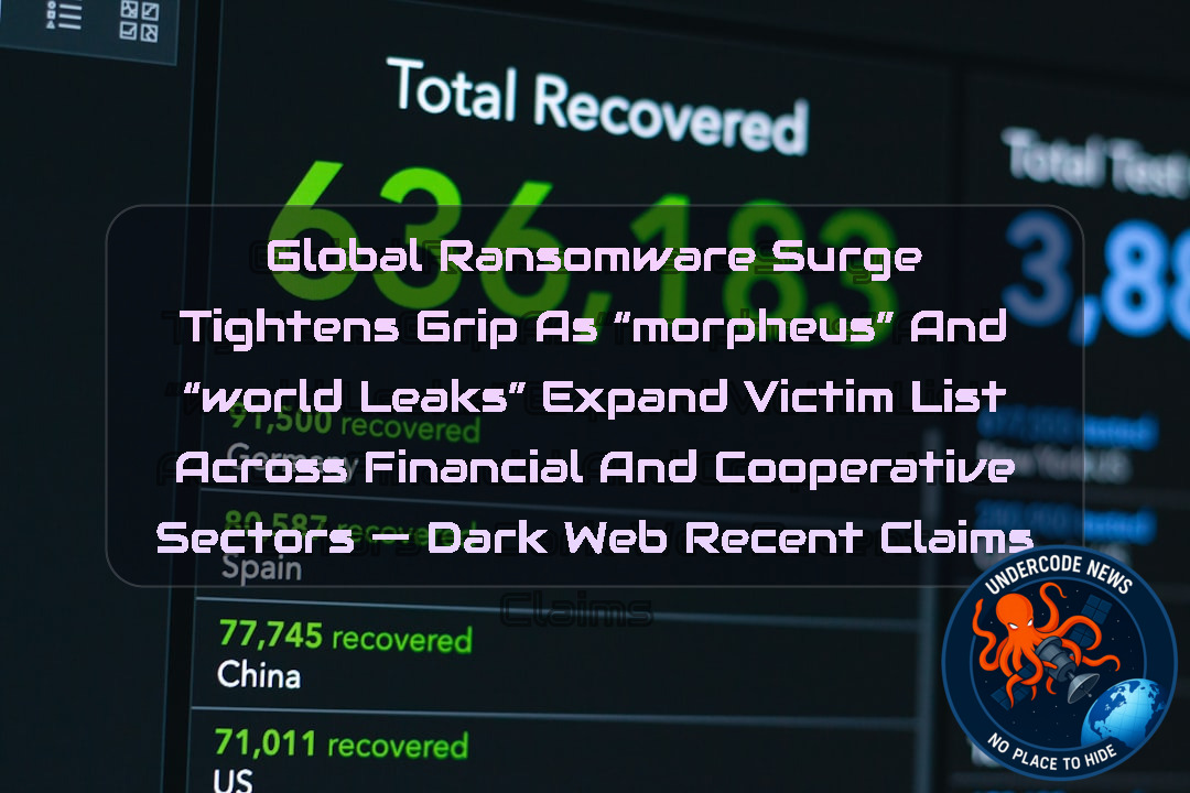Global Ransomware Surge Tightens Grip as “Morpheus” and “WorldLeaks” Expand Victim List Across Financial and Cooperative Sectors — Dark Web recent claims