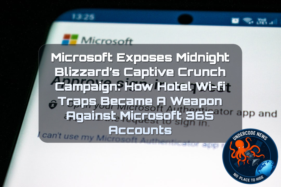 Microsoft Exposes Midnight Blizzard’s CaptiveCrunch Campaign: How Hotel Wi-Fi Traps Became a Weapon Against Microsoft 365 Accounts + Video