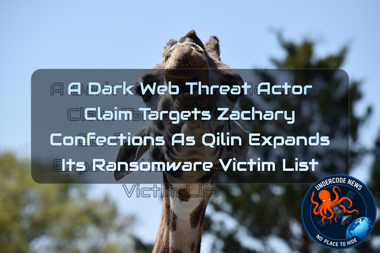 A DarkWeb Threat Actor Claim Targets Zachary Confections as Qilin Expands Its Ransomware Victim List + Video