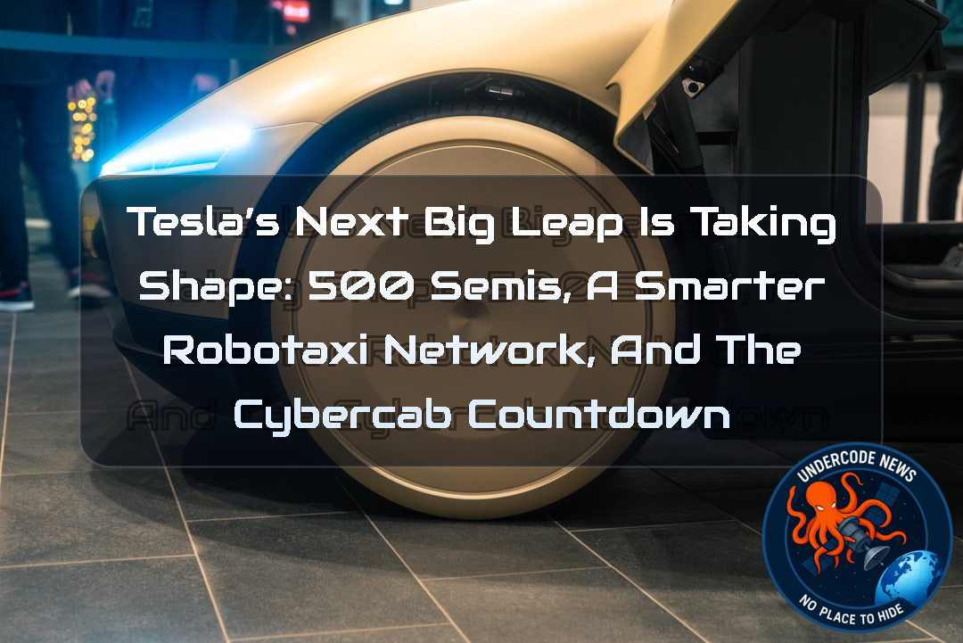 Tesla’s Next Big Leap Is Taking Shape: 500 Semis, a Smarter Robotaxi Network, and the Cybercab Countdown + Video