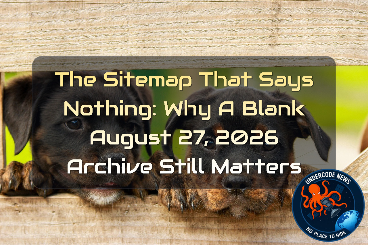 The Sitemap That Says Nothing: Why a Blank August 27, 2026 Archive Still Matters