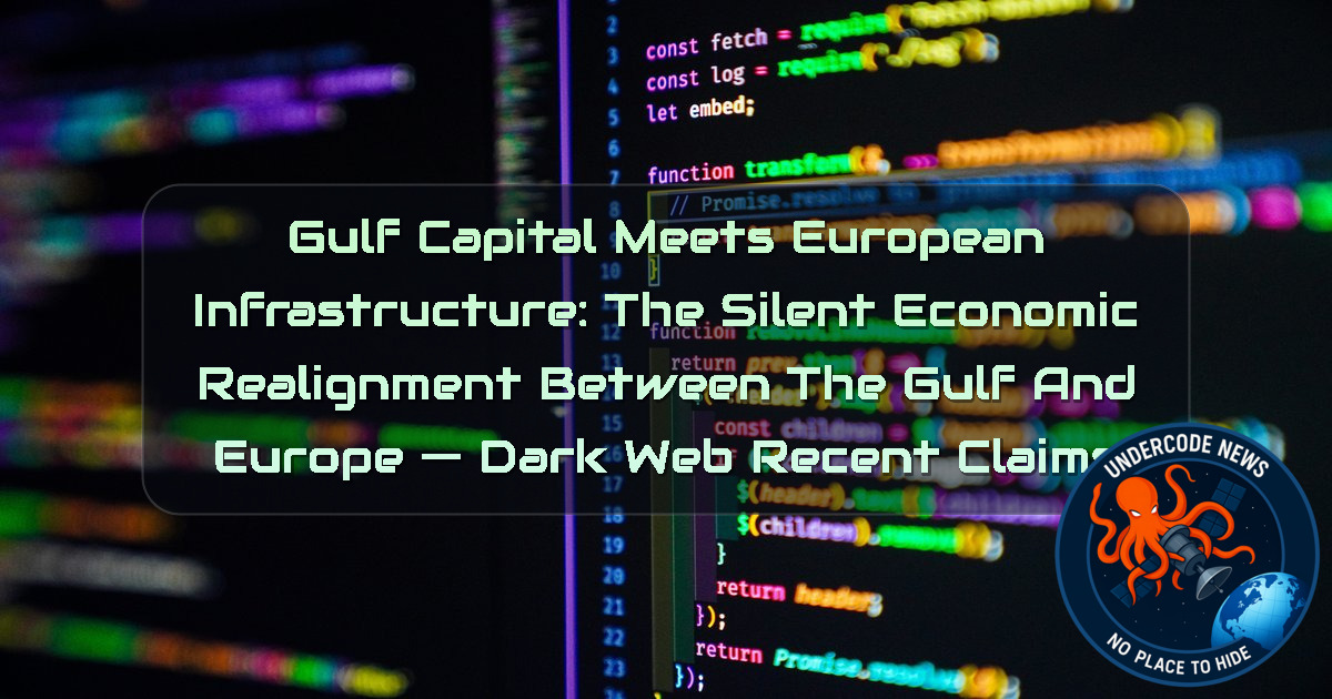 Gulf Capital Meets European Infrastructure: The Silent Economic Realignment Between the Gulf and Europe — Dark Web recent claims + Video