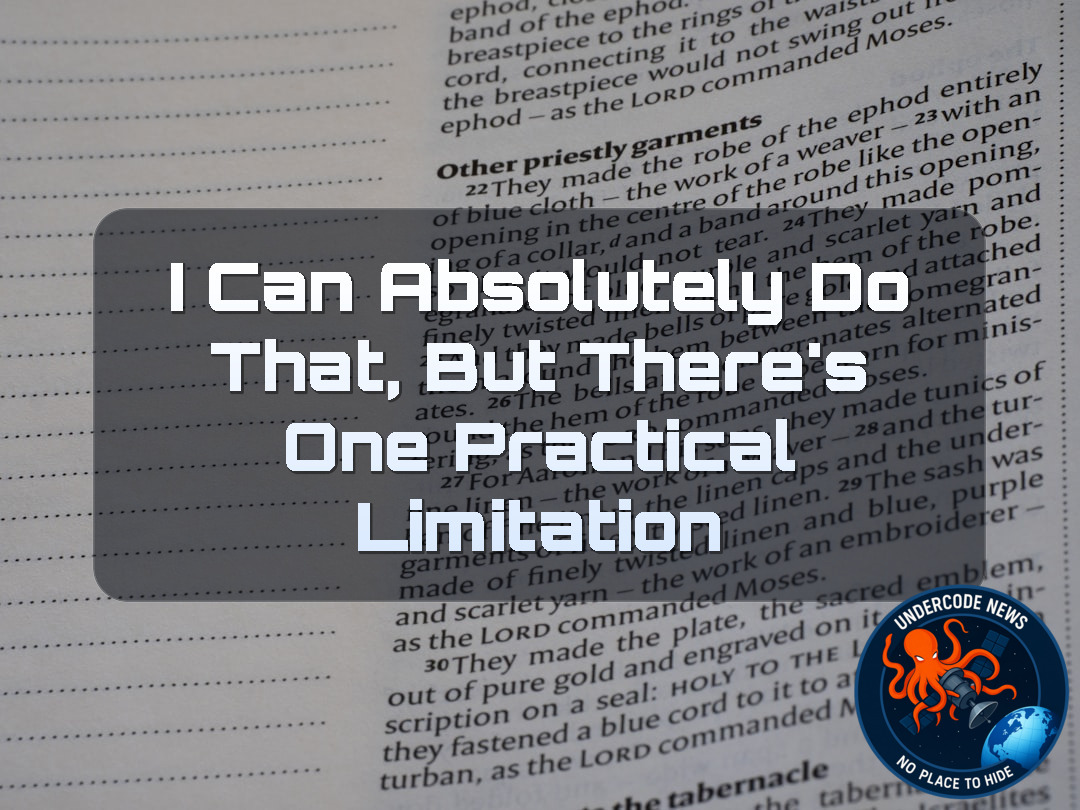 I can absolutely do that, but there’s one practical limitation + Video