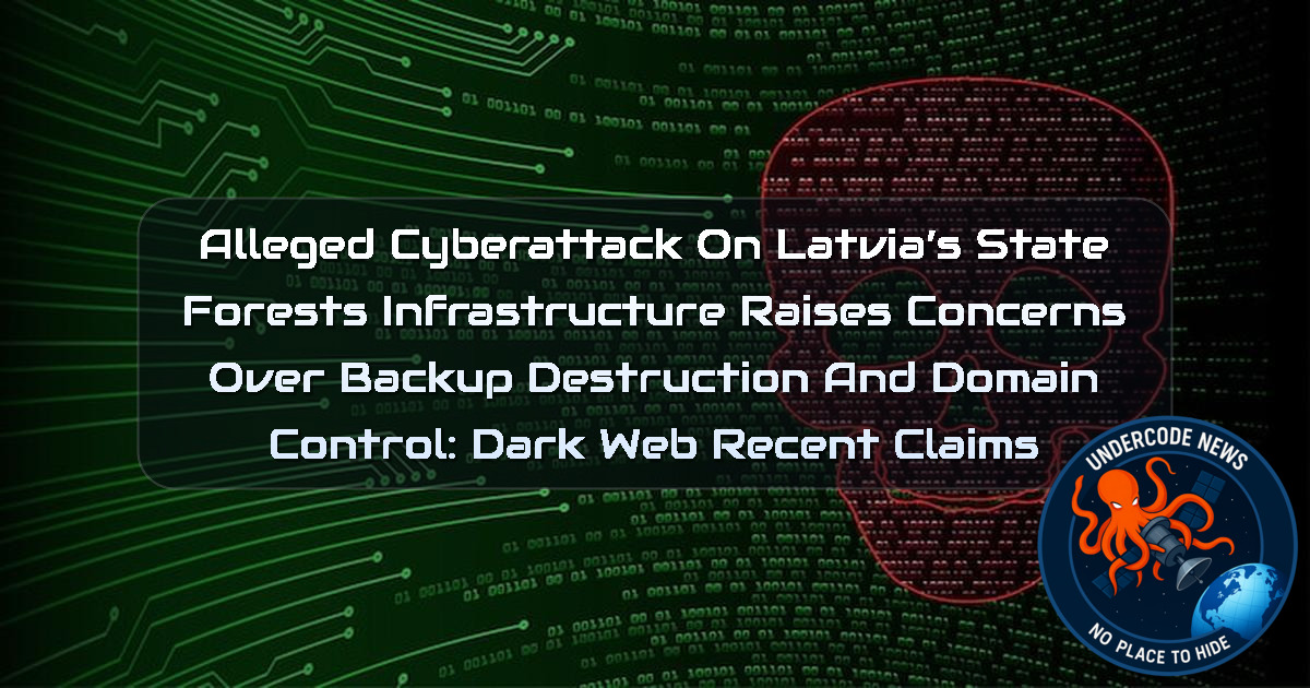 Alleged Cyberattack on Latvia’s State Forests Infrastructure Raises Concerns Over Backup Destruction and Domain Control: Dark Web recent claims + Video
