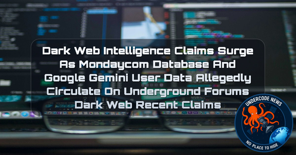 Dark Web Intelligence Claims Surge as Mondaycom Database and Google Gemini User Data Allegedly Circulate on Underground Forums Dark Web recent claims + Video