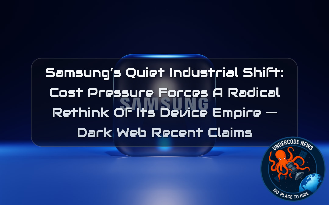 Samsung’s Quiet Industrial Shift: Cost Pressure Forces a Radical Rethink of Its Device Empire — Dark Web recent claims + Video