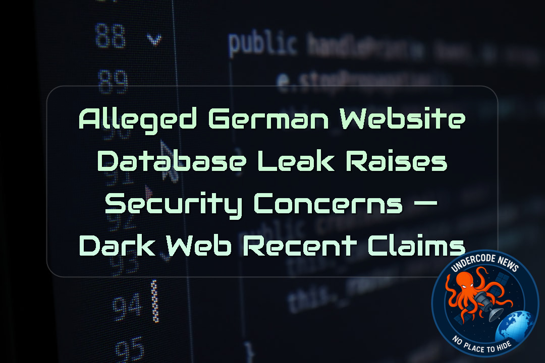 Alleged German Website Database Leak Raises Security Concerns — Dark Web Recent Claims + Video