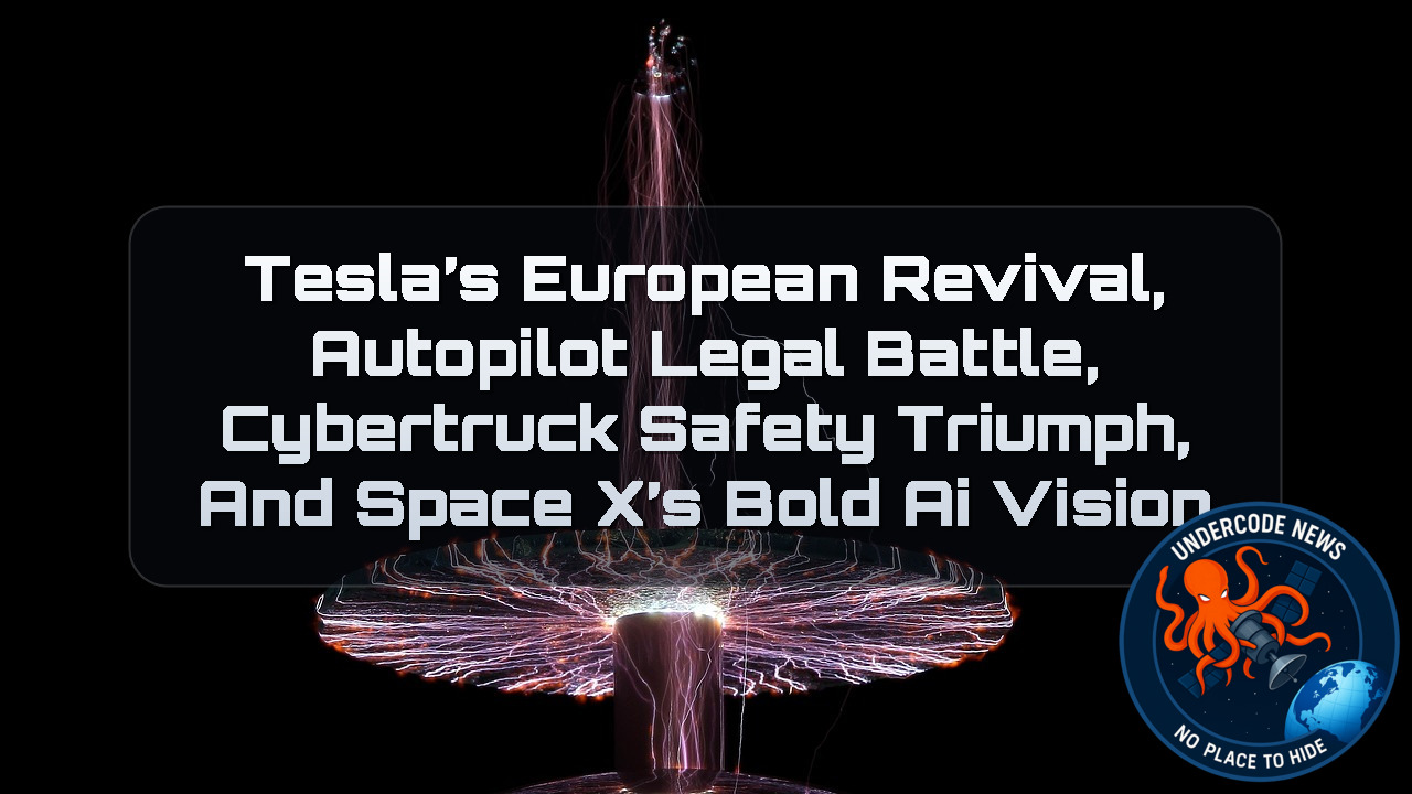Tesla’s European Revival, Autopilot Legal Battle, Cybertruck Safety Triumph, and SpaceX’s Bold AI Vision + Video