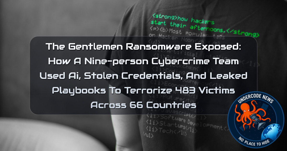 The Gentlemen Ransomware Exposed: How a Nine-Person Cybercrime Team Used AI, Stolen Credentials, and Leaked Playbooks to Terrorize 483 Victims Across 66 Countries