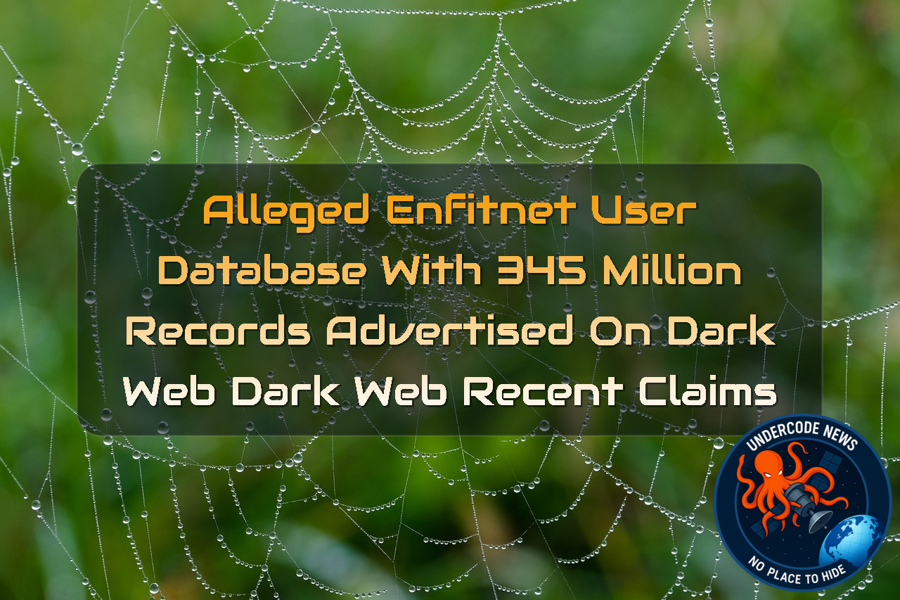 Alleged Enfitnet User Database With 345 Million Records Advertised on Dark Web Dark Web recent claims + Video