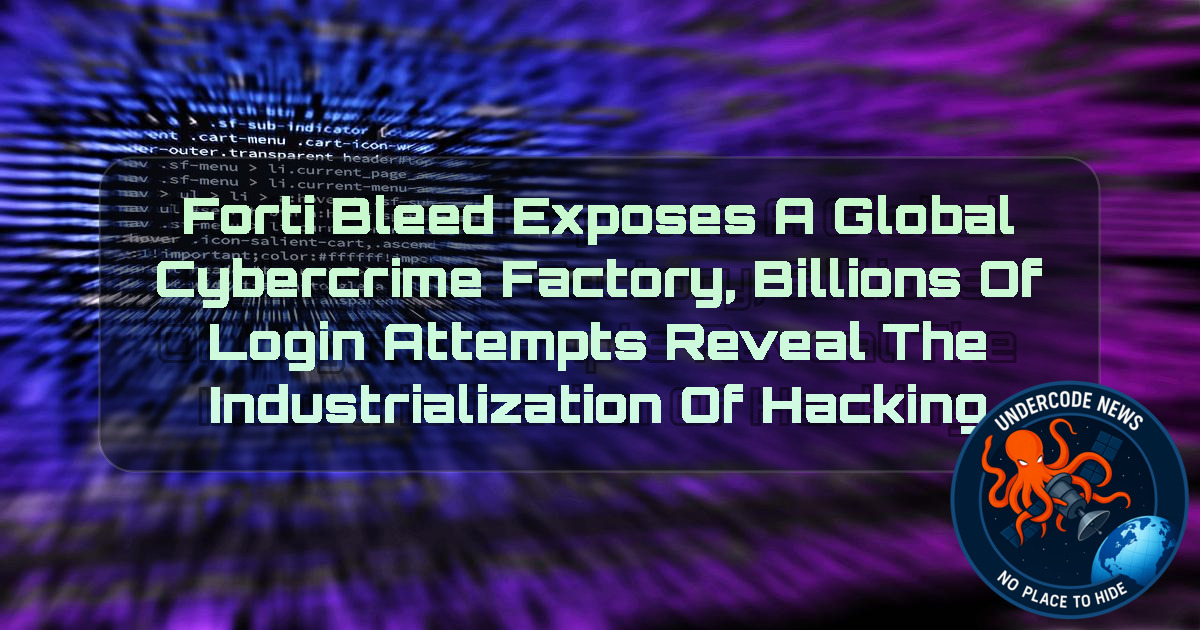 FortiBleed Exposes a Global Cybercrime Factory, Billions of Login Attempts Reveal the Industrialization of Hacking + Video