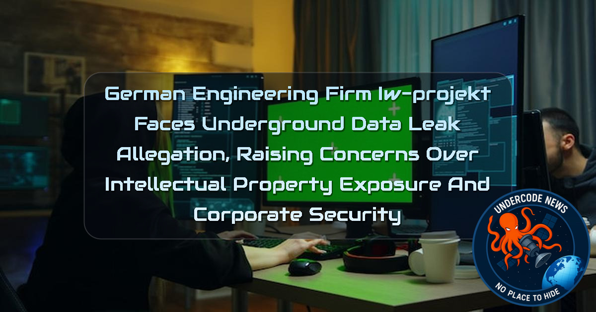 German Engineering Firm IW-Projekt Faces Underground Data Leak Allegation, Raising Concerns Over Intellectual Property Exposure and Corporate Security + Video