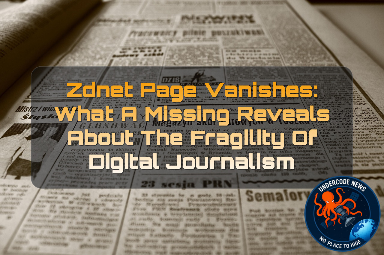 ZDNET Page Vanishes: What a Missing Reveals About the Fragility of Digital Journalism + Video