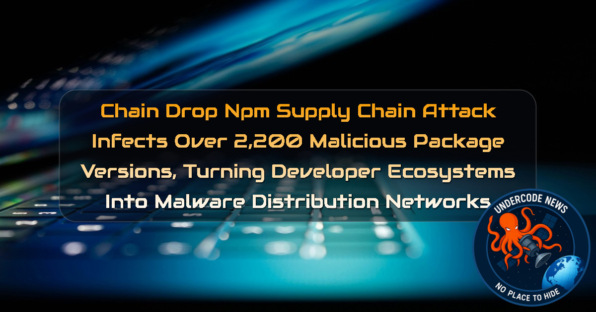 ChainDrop NPM Supply Chain Attack Infects Over 2,200 Malicious Package Versions, Turning Developer Ecosystems Into Malware Distribution Networks + Video