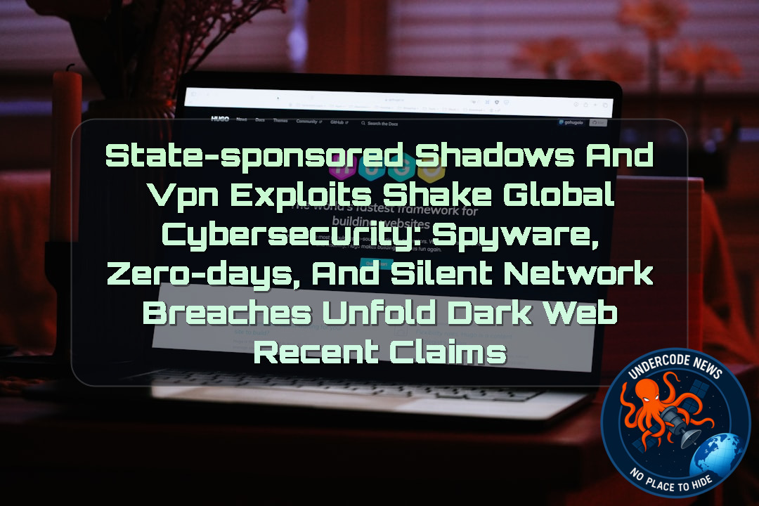 State-Sponsored Shadows and VPN Exploits Shake Global Cybersecurity: Spyware, Zero-Days, and Silent Network Breaches Unfold Dark Web recent claims + Video