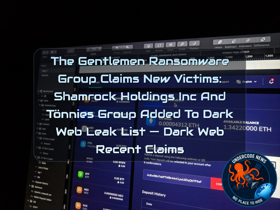 TheGentlemen Ransomware Group Claims New Victims: Shamrock Holdings Inc and Tönnies Group Added to Dark Web Leak List — Dark Web recent claims + Video