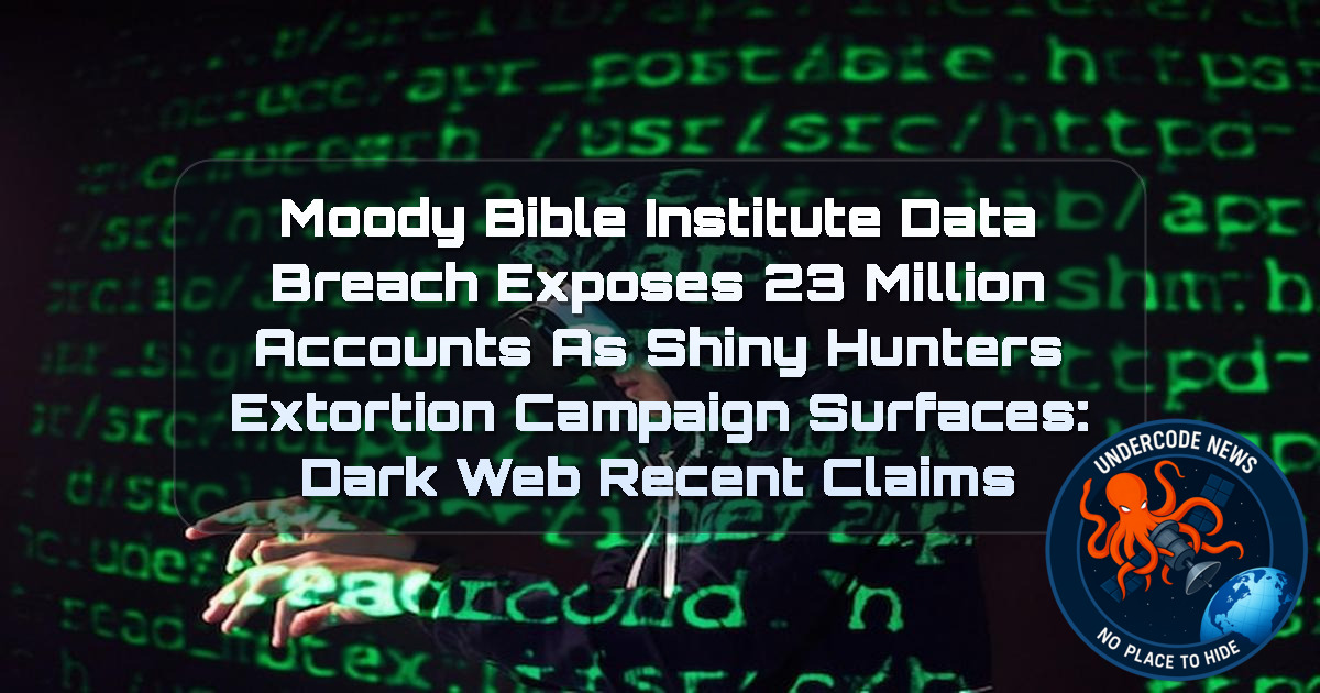 Moody Bible Institute Data Breach Exposes 23 Million Accounts as ShinyHunters Extortion Campaign Surfaces: Dark Web Recent Claims + Video