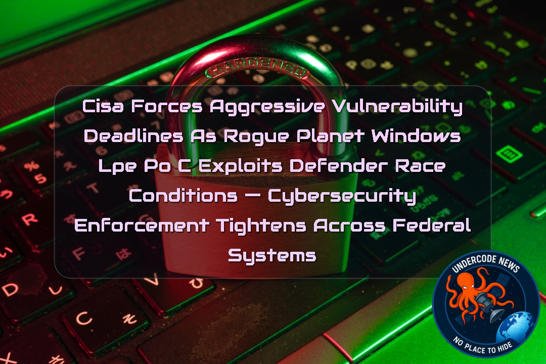 CISA Forces Aggressive Vulnerability Deadlines as RoguePlanet Windows LPE PoC Exploits Defender Race Conditions — Cybersecurity Enforcement Tightens Across Federal Systems + Video