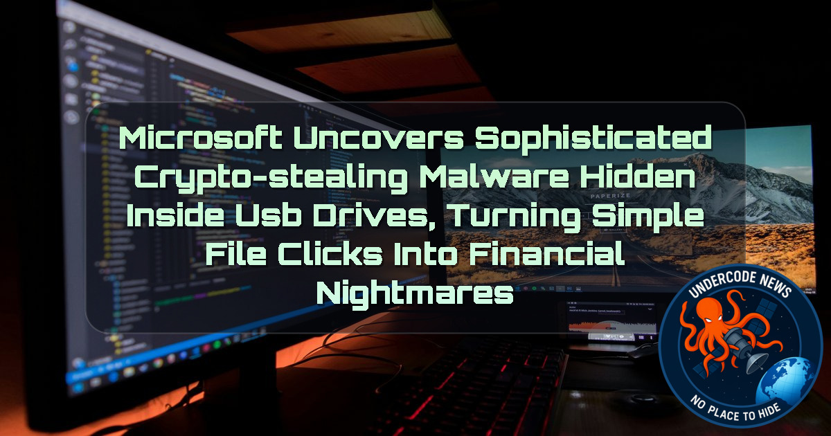 Microsoft Uncovers Sophisticated Crypto-Stealing Malware Hidden Inside USB Drives, Turning Simple File Clicks Into Financial Nightmares + Video