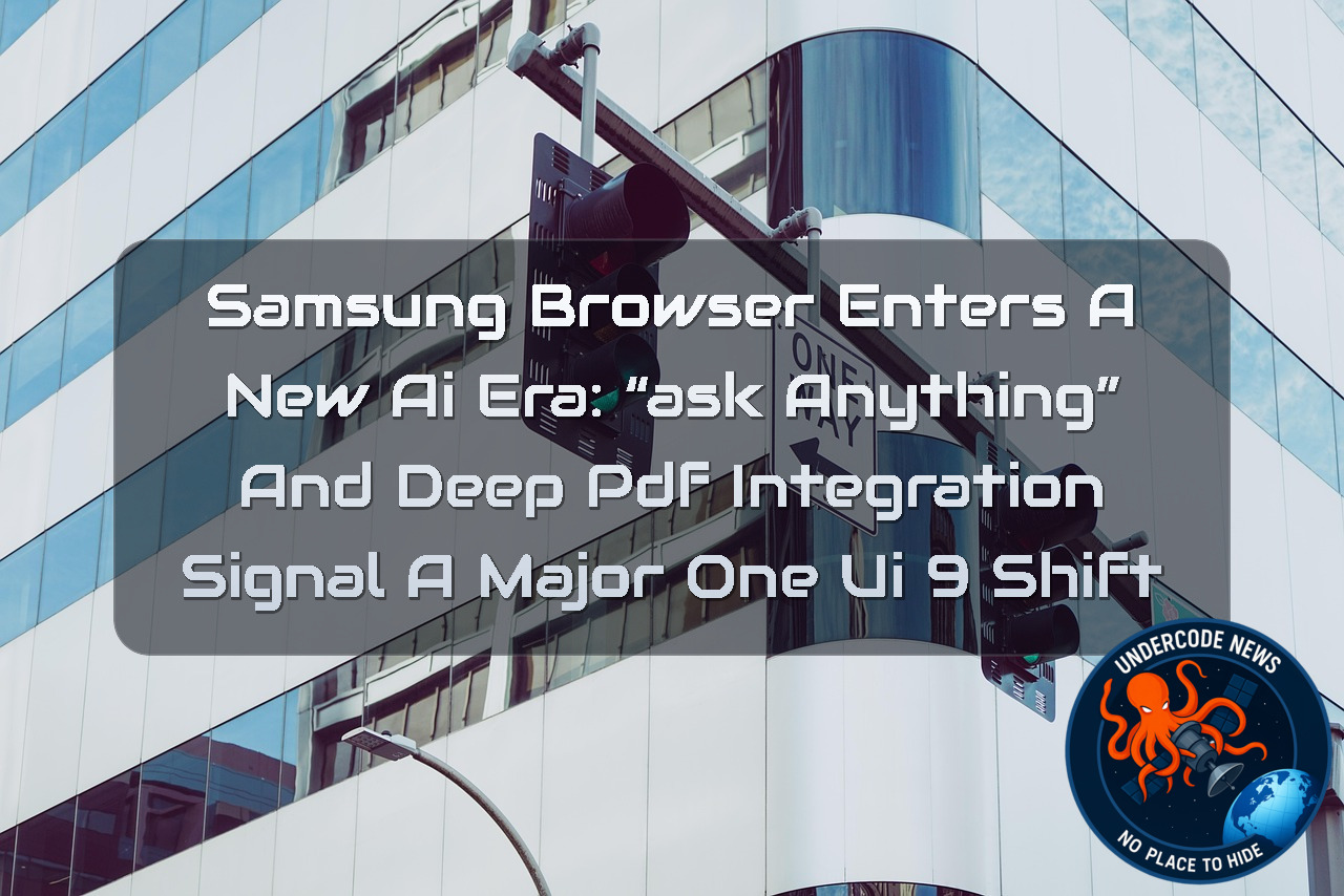 Samsung Browser Enters a New AI Era: “Ask Anything” and Deep PDF Integration Signal a Major One UI 9 Shift