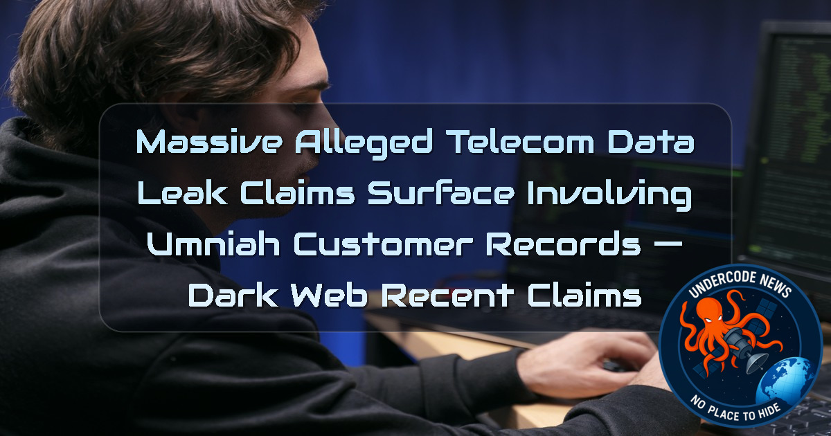 Massive Alleged Telecom Data Leak Claims Surface Involving Umniah Customer Records — Dark Web recent claims + Video