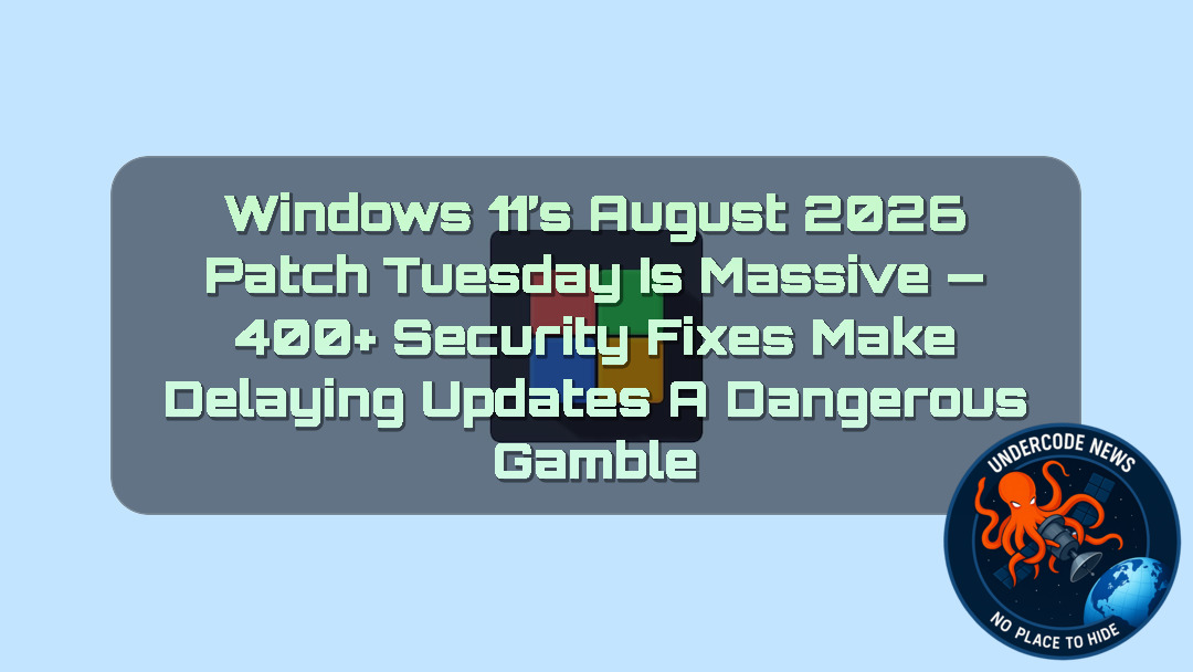 Windows 11’s August 2026 Patch Tuesday Is Massive — 400+ Security Fixes Make Delaying Updates a Dangerous Gamble