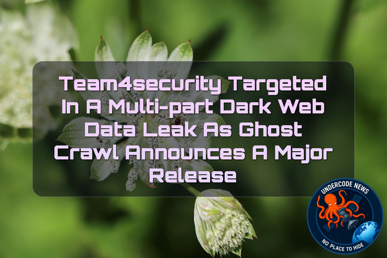 Team4Security Targeted in a Multi-Part Dark Web Data Leak as GhostCrawl Announces a Major Release + Video