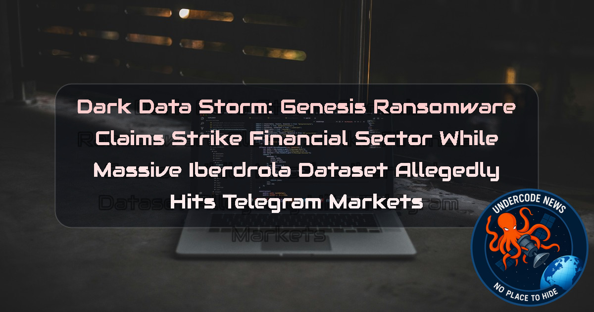 Dark Data Storm: Genesis Ransomware Claims Strike Financial Sector While Massive Iberdrola Dataset Allegedly Hits Telegram Markets + Video