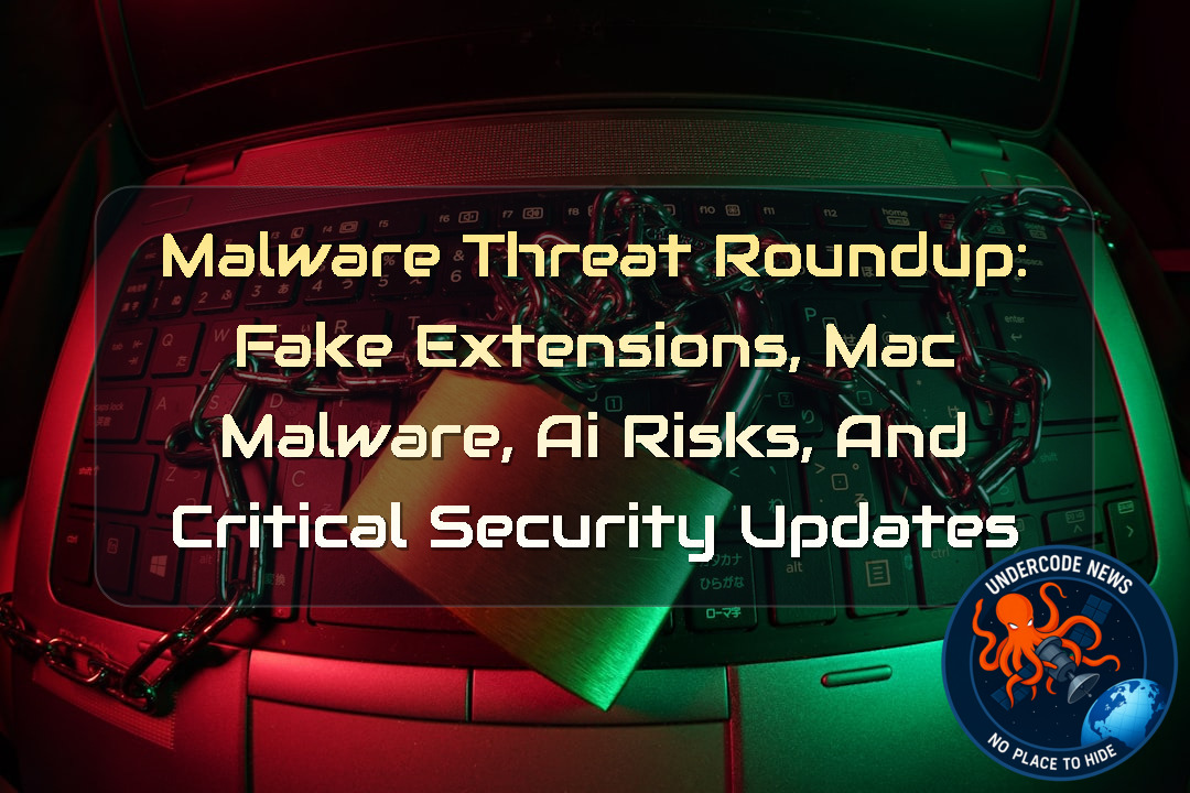 Malware Threat Roundup: Fake Extensions, Mac Malware, AI Risks, and Critical Security Updates + Video