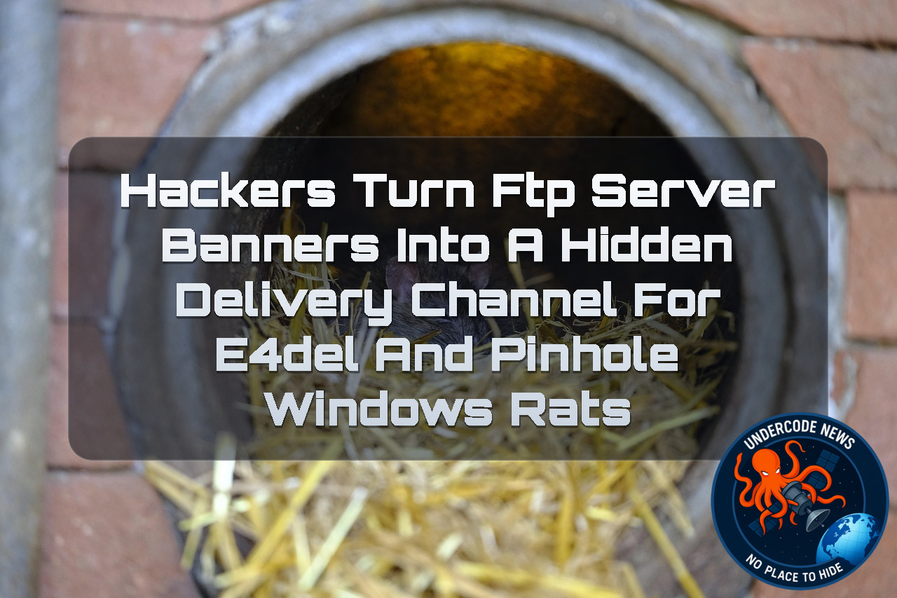 Hackers Turn FTP Server Banners Into a Hidden Delivery Channel for E4del and PINHOLE Windows RATs + Video