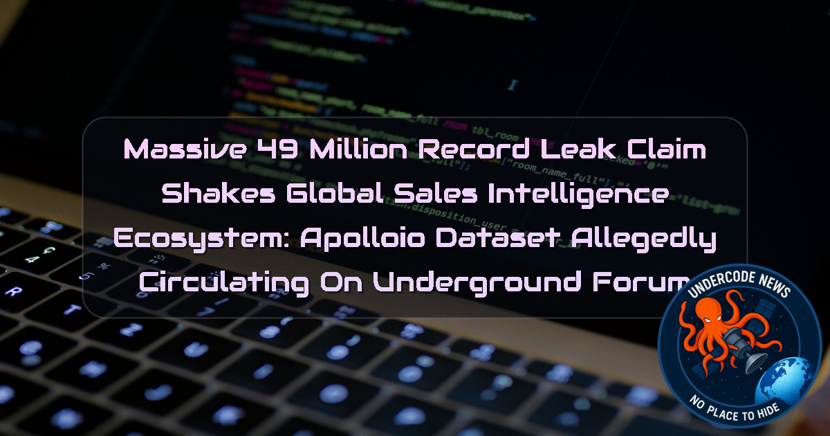 Massive 49 Million Record Leak Claim Shakes Global Sales Intelligence Ecosystem: Apolloio Dataset Allegedly Circulating on Underground Forum + Video