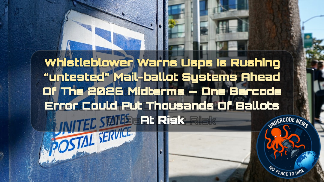 Whistleblower Warns USPS Is Rushing “Untested” Mail-Ballot Systems Ahead of the 2026 Midterms — One Barcode Error Could Put Thousands of Ballots at Risk