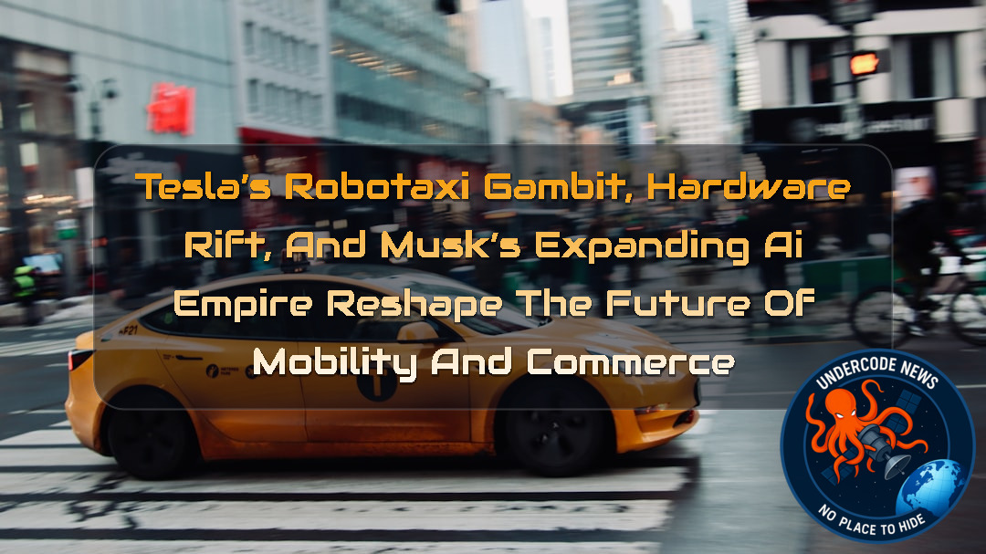 Tesla’s Robotaxi Gambit, Hardware Rift, and Musk’s Expanding AI Empire Reshape the Future of Mobility and Commerce + Video