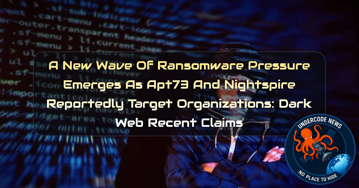 A New Wave of Ransomware Pressure Emerges as APT73 and Nightspire Reportedly Target Organizations: Dark Web Recent Claims + Video