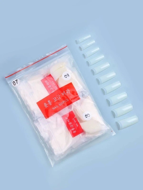 Long French Acrylic Nail Tips