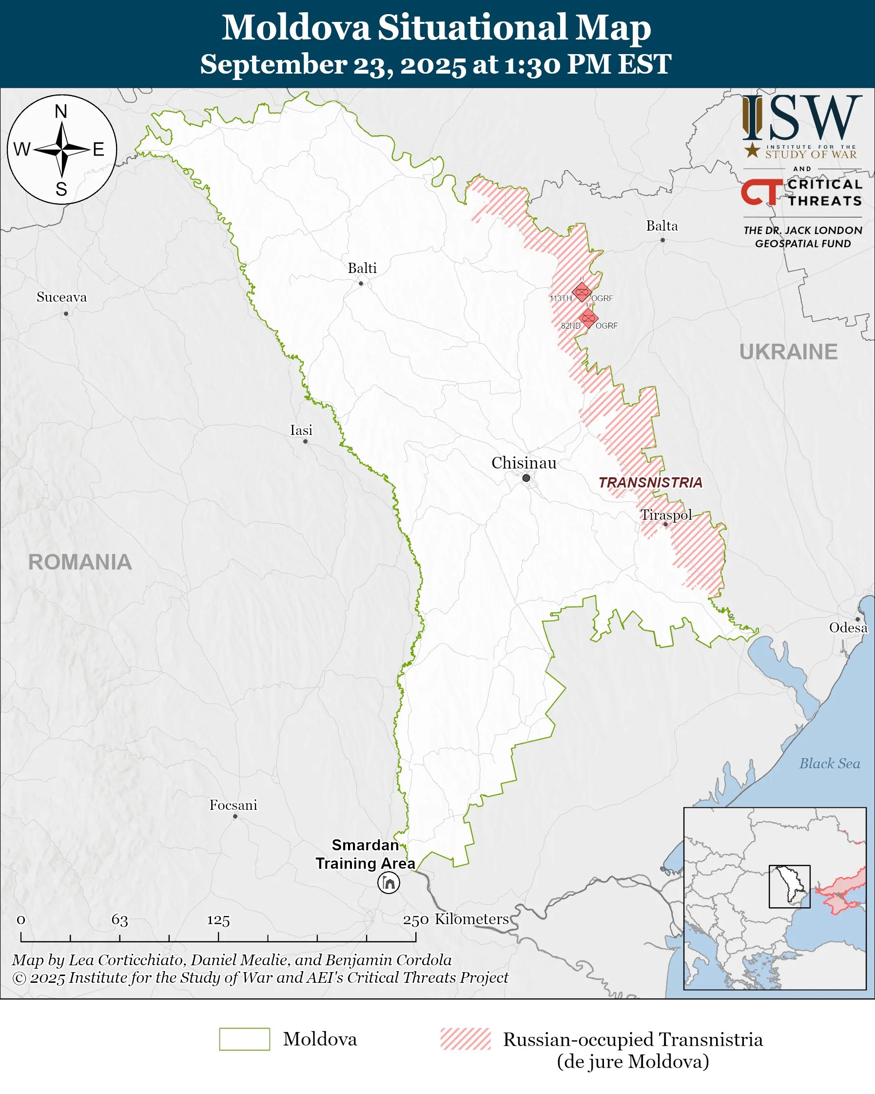 Moldovan Situational Map September 23 2025 At 1 30 PM EST ISW Moldova Situational Map AO September 23 2025.webp